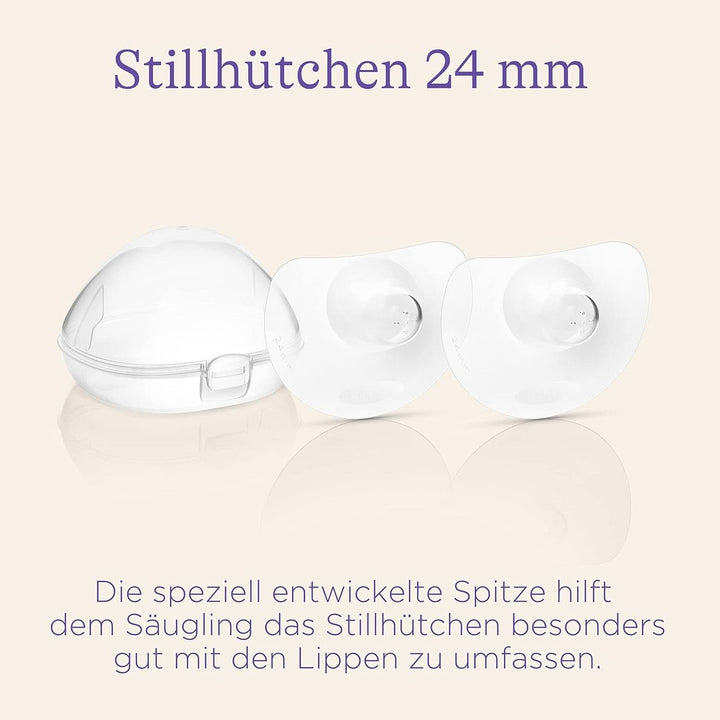 Lansinoh Stillhütchen 24 Mm (Größe 2), 2 Stück Inkl. Aufbewahrungsbox - Angenehmes Tragegefühl - Trotz Anlegeschwierigkeiten Weiter Stillen Accesorii Hrana si Alaptare Bebe Naty Shop