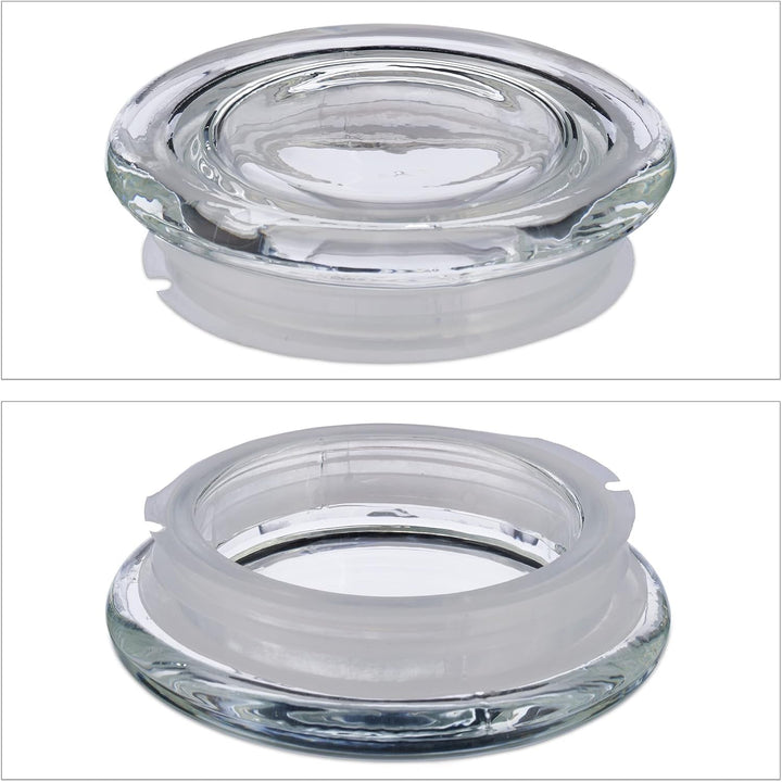 Borcane de depozitare Relaxdays cu capac, set de 6, sticlă, 1,3 l, borcane de depozitare octogonale, recipiente etanșe din sticlă, transparente Cutii depozitare alimente Naty Shop