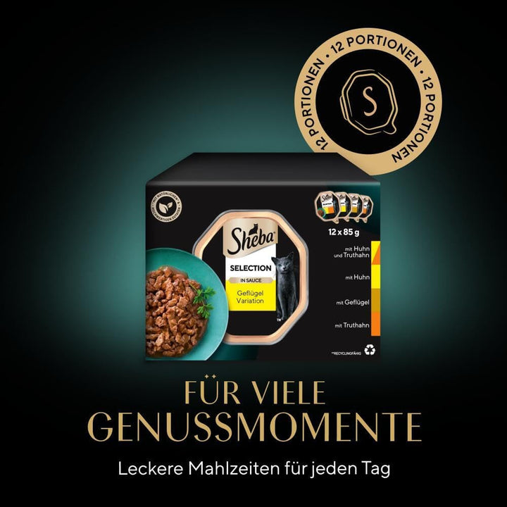 SHEBA Selection bowl multipack variație de pasăre în sos 4X12X85G