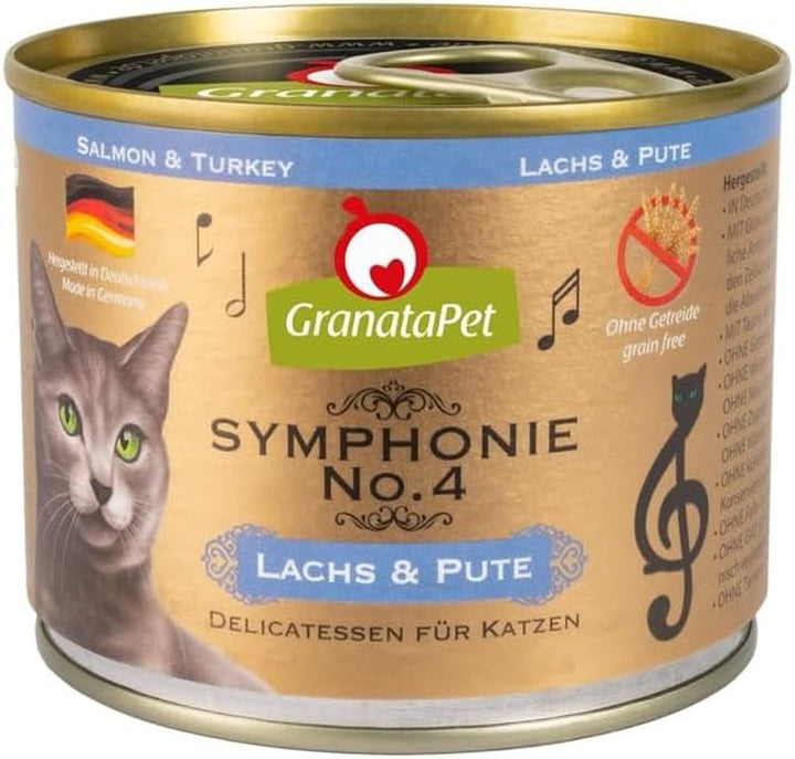 Granatapet Symphonie No. 5 Pui PUR , Hrană pentru pisici fără cereale și zahăr adăugat, File în jeleu natural, Hrană umedă delicioasă pentru pisici, 6 X 200 G