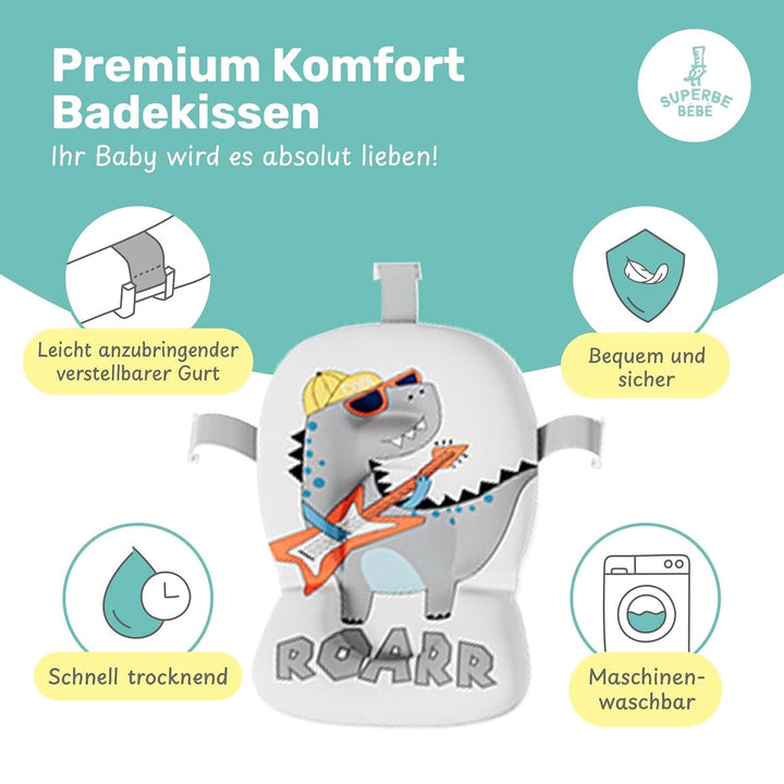 Cada de baie pliabila pentru bebelusi cu perna de baie si termometru integrat Mama si Copilul Naty Shop