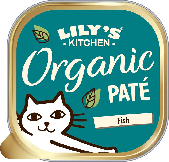 Lily'S Kitchen Made With Natural Ingredients Hrană umedă Pâté pentru pisici adulte Organic Fish Grain Free Recipe 19 X 85G