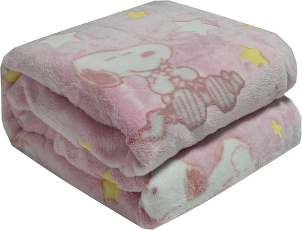 Kanguru Snoopy Glow in the Dark Rose, pătură moale din microfibră pentru canapea care strălucește în întuneric, fleece moale, 130X150 Cm, pătură unică dulce pentru fete, idee de cadou Crăciun Ziua de naștere Femei Paturi si Cuverturi Besuche den Kanguru-Store Titlu implicit
