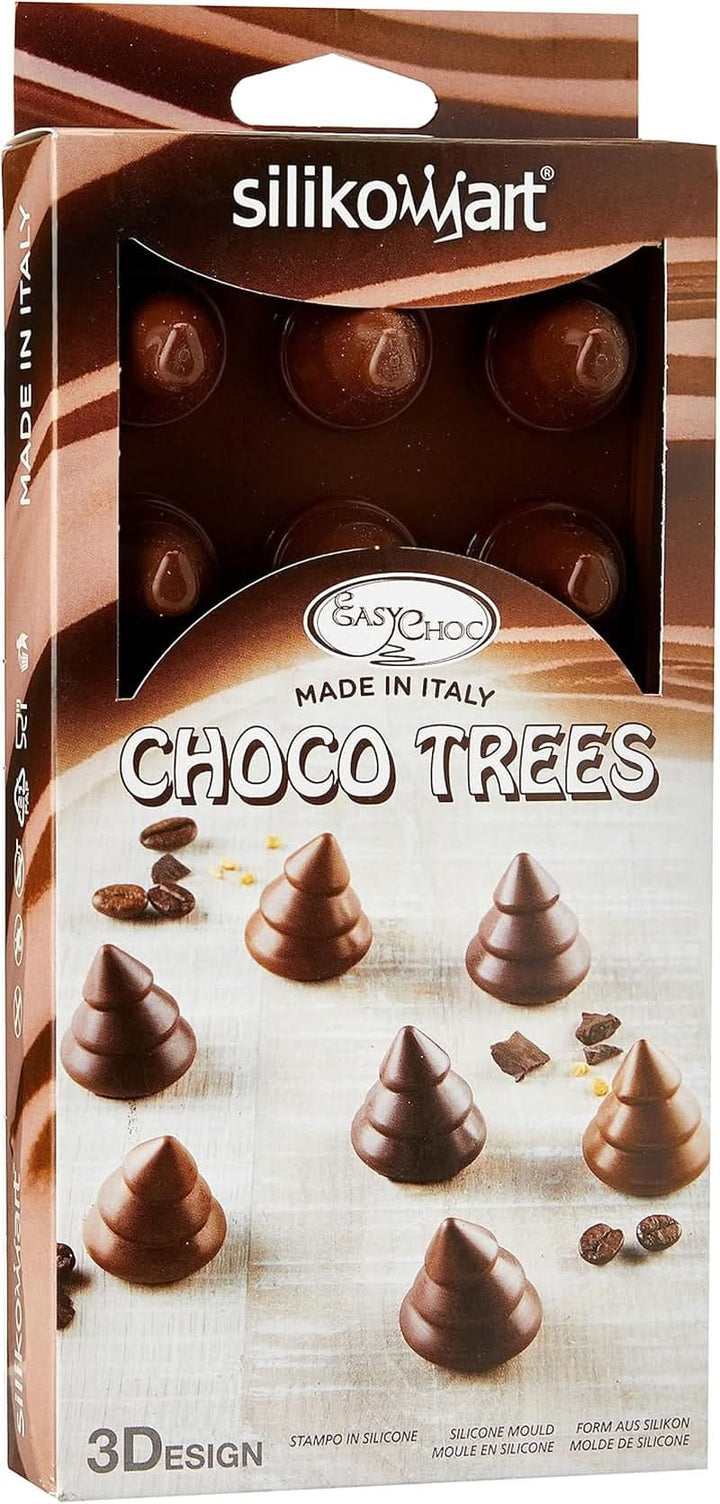Silikomart 199384, Matriță 3D pentru ciocolată Flacără Bucatarie Naty Shop Choco Trees