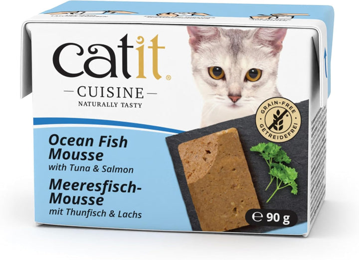 Catit Cuisine - Hrană umedă premium pentru pisici - Pateu cu ton și sardine, Hrană completă, 95G, Fără cereale, Conținut ridicat de pește