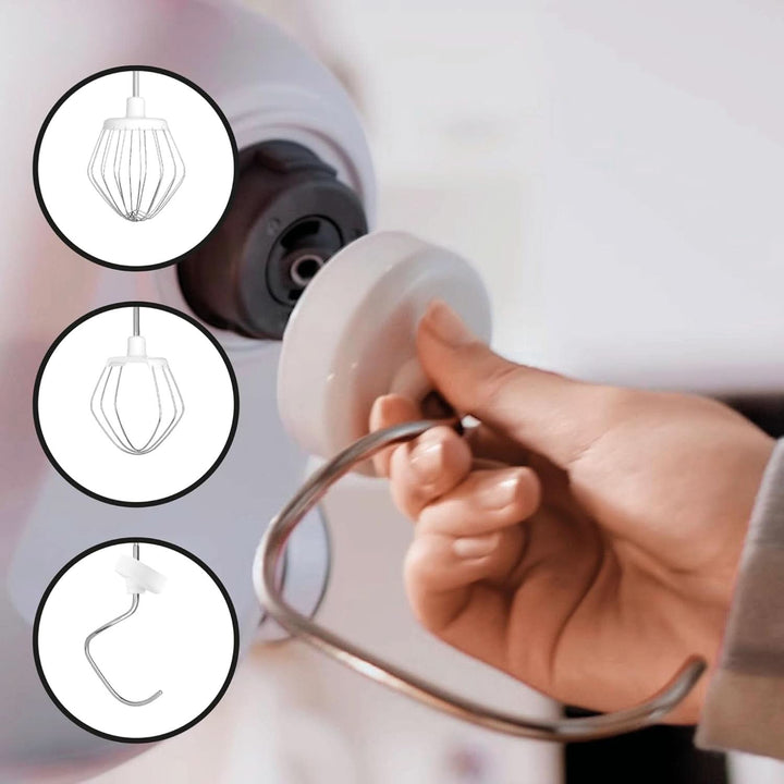 Bosch Küchenmaschine Serie 2 MUMS2EW00, Edelstahl-Schüssel 3,8 L, Planetenrührwerk, Knethaken, Schlag-, Rührbesen Edelstahl, 4 Arbeitsstufen, Durch Optionales Zubehör Erweiterbar, 700W, Weiß Bucatarie Naty Shop