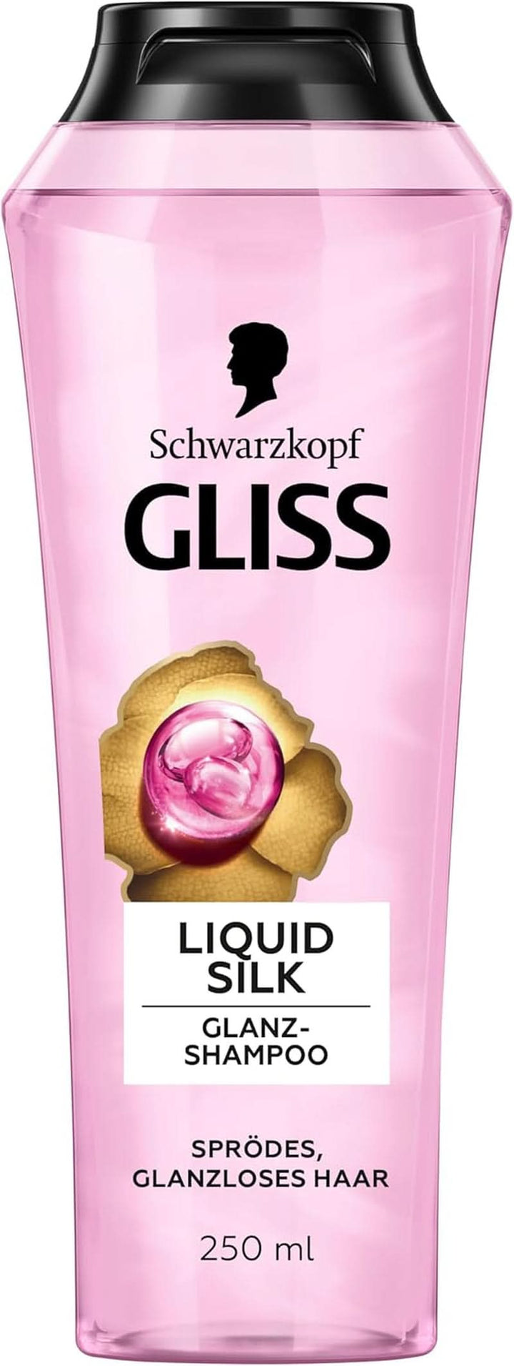 Gliss Shampoo Liquid Silk (250 ml), pentru părul fragil și tern Duș și baie Naty Shop