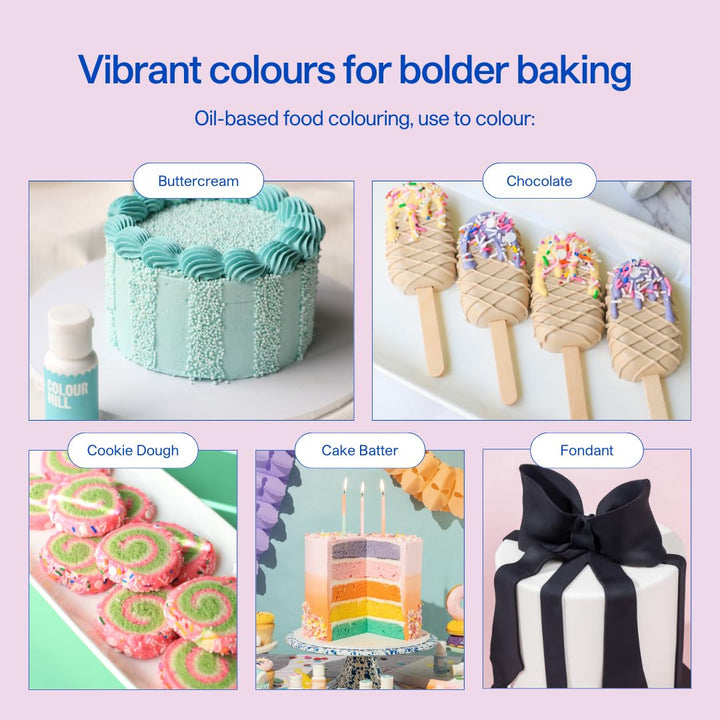 Colorant alimentar galben pe bază de ulei Colour Mill - Colorant alimentar pentru ciocolată, fondant, brioșe, prăjituri, copt, macaroane - Colorant alimentar pentru decorarea torturilor - 20 ml