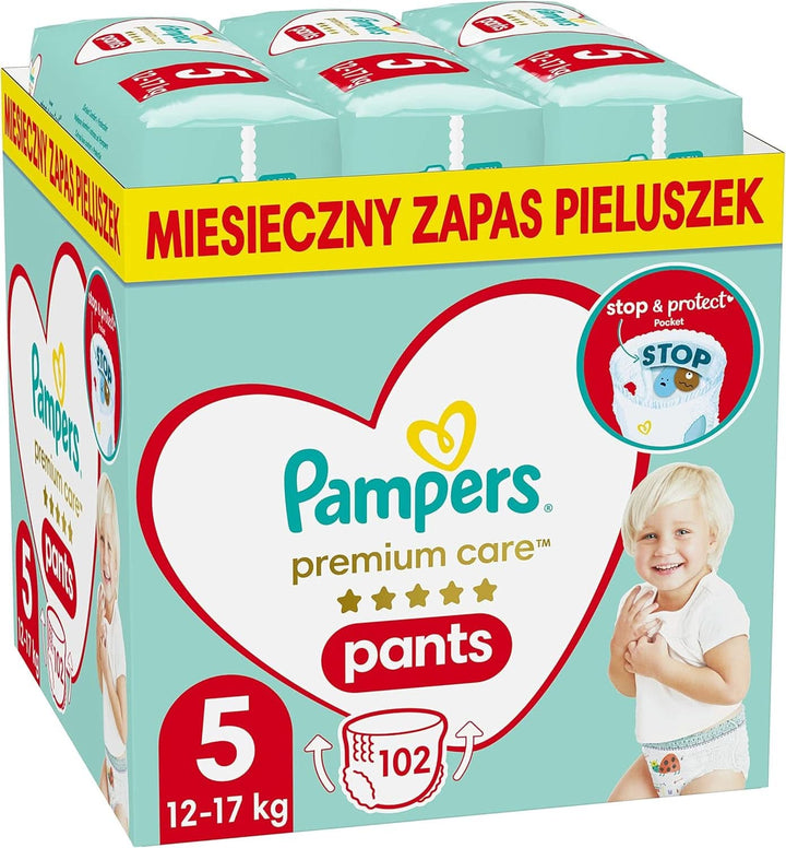 Pampers Pants scutece tip pantaloni cu antiscurgere Stop & Protect la spate Mama si Copilul Naty Shop Marimea 5 (1 pachet)