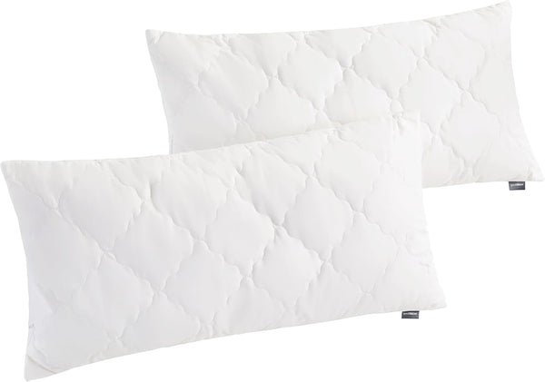 Traumnacht Pernă din bambus cu fibre de bambus, hipoalergenic, antibacterian Set de perne cu fermoar, format din 2 perne 40X80Cm, certificat Oeko-Tex, dezvoltat în Germania Perne standard Naty Shop 40 X 80 Cm Pernă