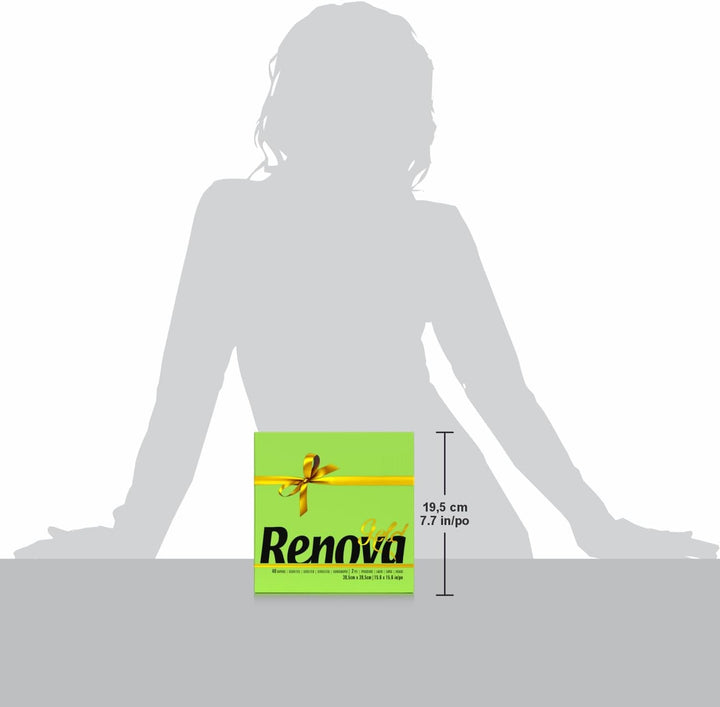 Șervețele de hârtie Renova, aurii, verzi, 40 bucăți