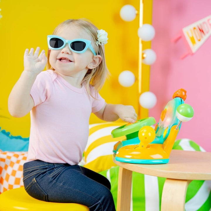 Bright Starts, volan de jucărie, Lights & Colours Driver, cu muzică, zgomote de mașină, indicatoare, levier de viteze și multe altele Jucarii Bebe Naty Shop