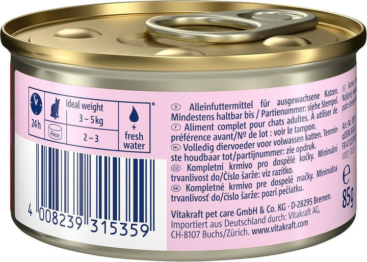 Vitakraft Poésie Mousse, hrană umedă pisică, mousse aeriană, cu carne de vită, fără zahăr adăugat și cereale (12X 85G)