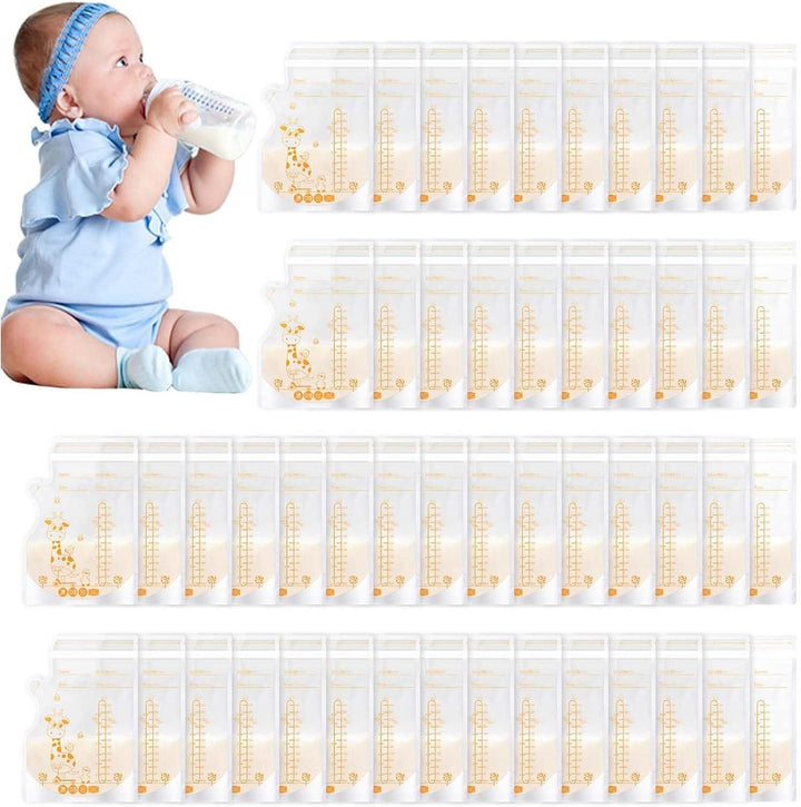 Vinabo 50 Stück Muttermilchbeutel, 250Ml Bpa-Frei Muttermilch Aufbewahrung Bag, Milchbeutel Für Muttermilch Mit Ausgießer Für Das Stillen, Selbststehender, Kann Eingefroren Werden, Vorsterilisiert Accesorii Hrana si Alaptare Bebe Naty Shop