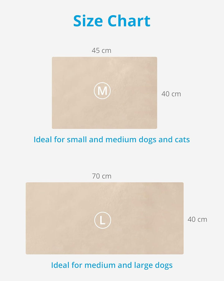 NICREW Pernă de încălzire pentru animale de companie pentru pisică și câine 40 x 45 cm, pernă de încălzire electrică reglabilă la temperatură cu cablu de înfășurare a furtunului anti-mușcătură