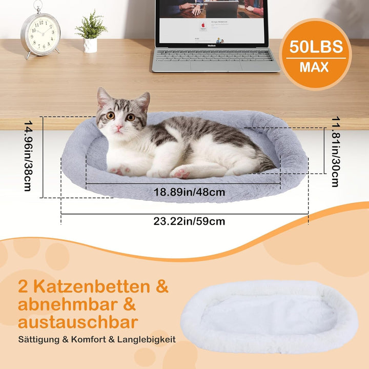 Trhillsbrad Pat suspendat pentru pisici Pat pliabil la 90° Șezlong pentru pisici Hamac pentru pisici Coș pentru pisici pentru dormit Pat hamac pentru pisici 59 x 38 cm până la 11 kg