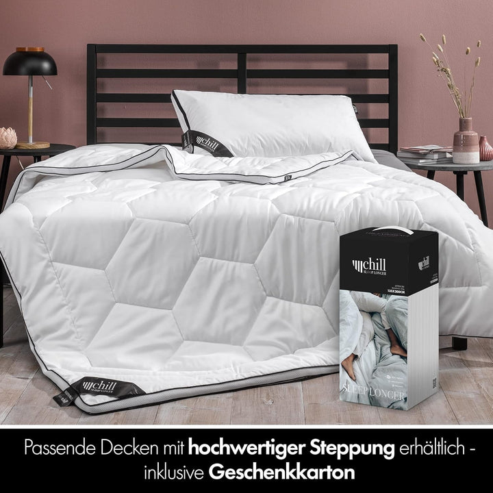 Pernă 80X80 Cm - design 2 în 1 - pernă în pernă - pernă de dormit mare respirabilă și lavabilă și 100% vegană - 2 perne 3 opțiuni - pernă cu umplutură 600G & 1200G Perne standard Naty Shop