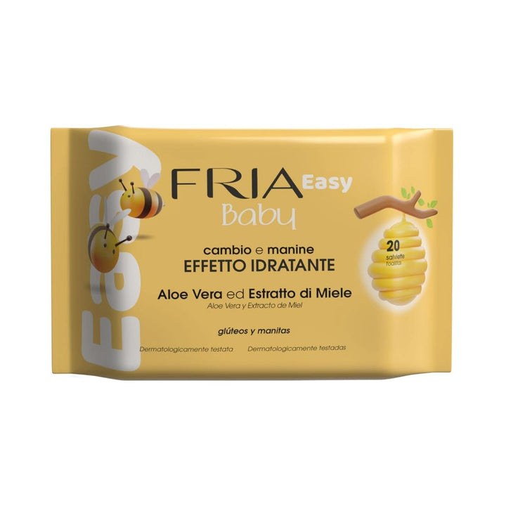 Fria Easy Baby, Șervețele pentru schimbarea scutecelor, cu Aloe Vera și extract de miere cu efect de hidratare a pielii, testate dermatologic Servetele Umede Bebelusi Naty Shop 1 pachet