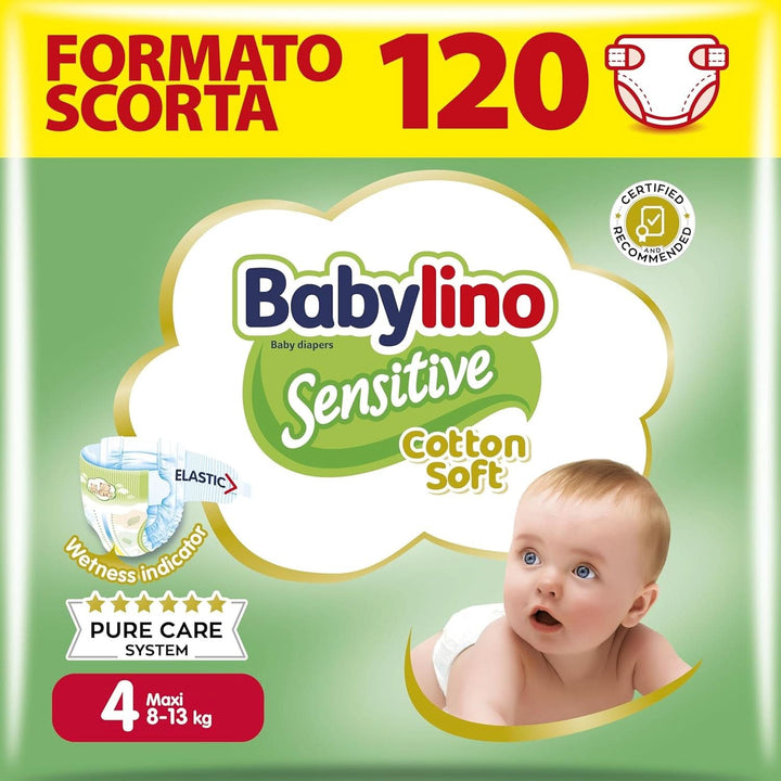 Babylino Sensitive, Scutece delicate pentru copii, diverse marimi Mama si Copilul Naty Shop Mărimea 4 (20 de unități)