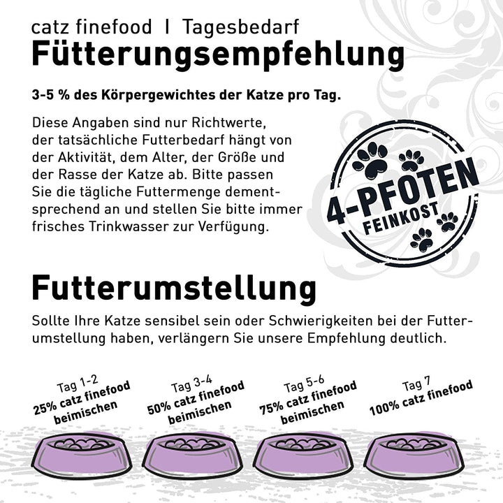 Catz Finefood N° 19 Lamb & Horse Delicatessen Hrană umedă pentru pisici, rafinată cu dovlecel și roșii, 16 X 85G pungă