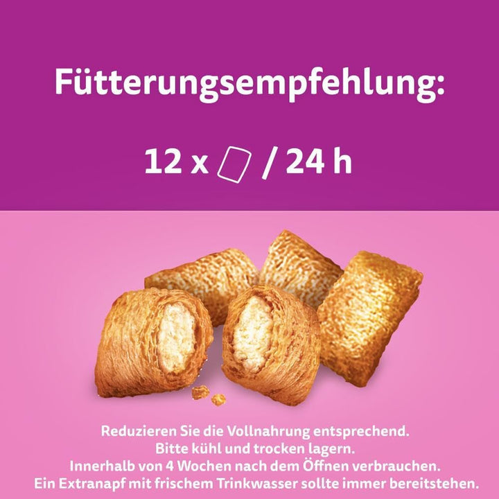 WHISKAS Anti-Hairball Cat Snacks 6 X 50G - Snacks-uri delicioase împotriva bilelor de păr pentru o blană sănătoasă