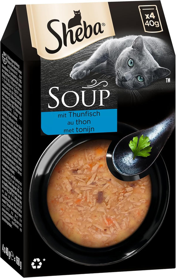 Sheba Multipack Soup - Hrană umedă pentru pisici într-o pungă porționată - Ton - 40 X 40G