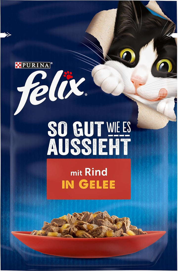 FELIX so Good How It Looks Hrană pentru pisici umedă în jeleu, cu pui, 26Pack (26 X 85G)