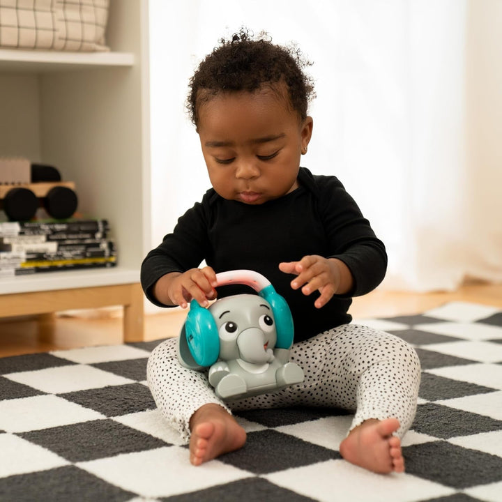 Baby Einstein Earl the Elephant Bluetooth Sound Machine, sistem de muzică + lumină de noapte, de la bebeluș la copil mic Jucarii Bebe Naty Shop