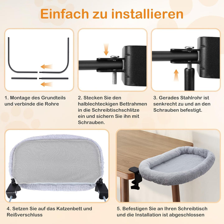 Trhillsbrad Pat suspendat pentru pisici Pat pliabil la 90° Șezlong pentru pisici Hamac pentru pisici Coș pentru pisici pentru dormit Pat hamac pentru pisici 59 x 38 cm până la 11 kg