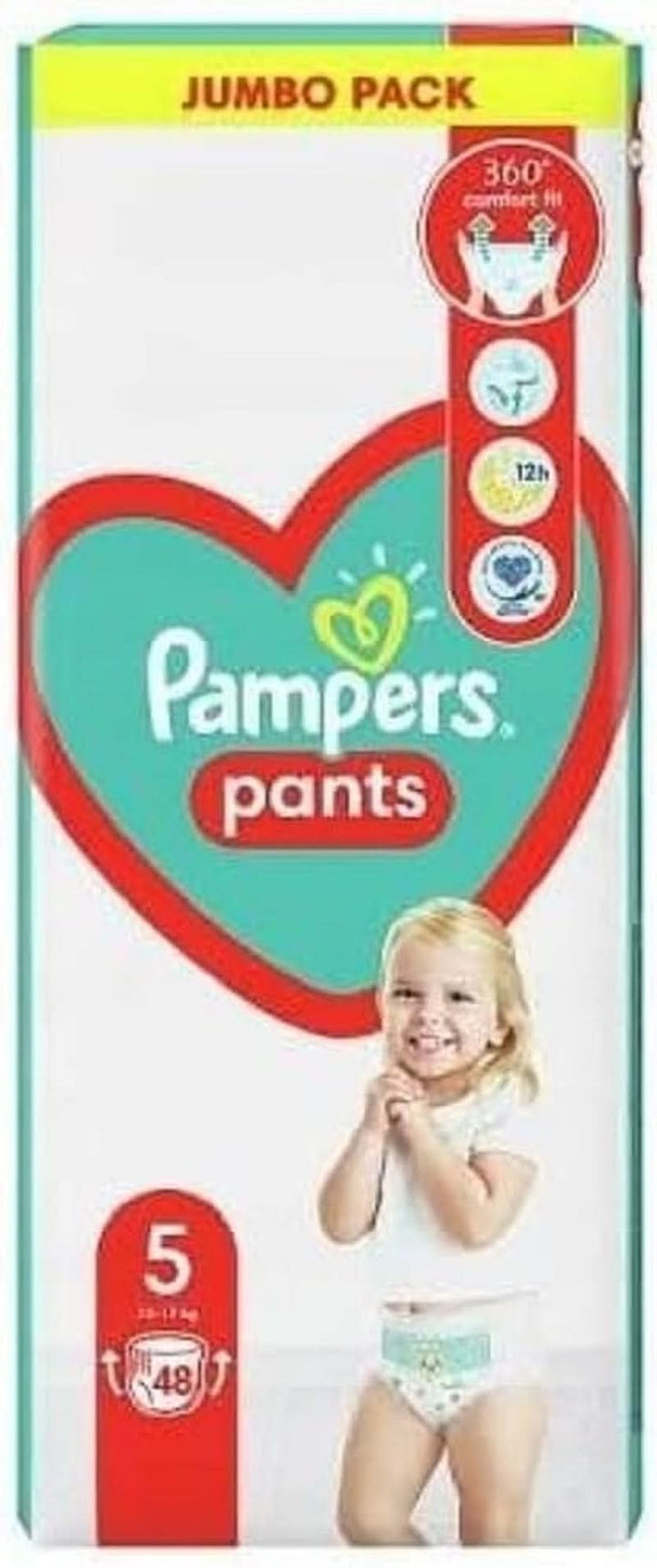 Pampers Pants scutece mărimea 5 (12-17 kg), 48 bucăți, Protecție și confort Pampers în scutece ușor de aplicat Mama si Copilul Naty Shop