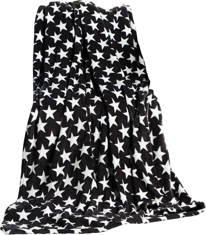 Celinatex pătură pufoasă 150 X 200 Cm Bordeaux pătură canapea canapea pătură moale stele Microfibre Fleece Oeko-Tex Moonlight Paturi si Cuverturi Besuche den CelinaTex-Store Stele negre 150 X 200 Cm