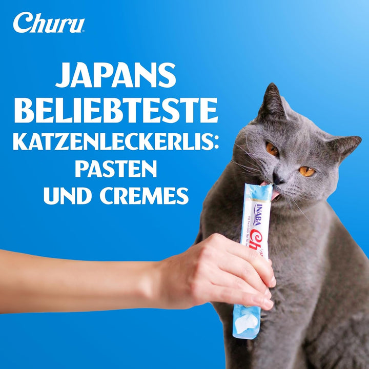 INABA Churu Cat Treats No By-Products Creamy Snack, Variety Box With Chicken | Fără cereale, fără zahăr, cu conținut scăzut de calorii, 100% carne naturală, Tratamente premium pentru pisici din Japonia