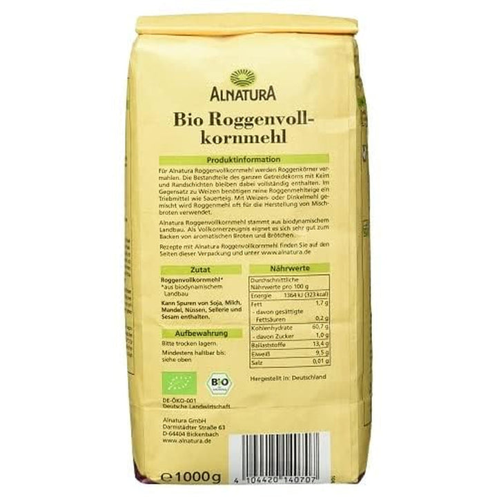 Bio Mehl Roggen-Vollkorn, 1 Kg Amestec pentru copt si gatit Naty Shop