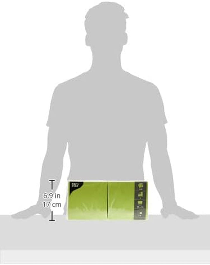 250 șervețele, 3 straturi 1/4-fold 33 Cm X 33 Cm verde măr (pachet de 2)