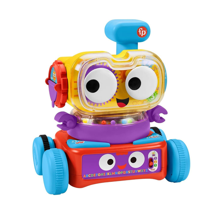 Fisher-Price 4-in-1 robot de învățare Linus pentru bebeluși și copii mici, jucărie de la 6 luni - vorbitor de germană, HCK39 Jucarii Bebe Naty Shop Italiană
