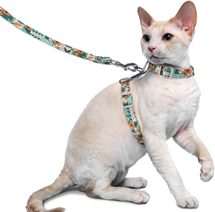 Supet Cat Harness And Leash, vestă pentru pisici rezistentă la izbucniri pentru pisici mici și mari, gulere reglabile pentru pisici, hamuri și lese pentru plimbare, ham ușor pentru pisoi