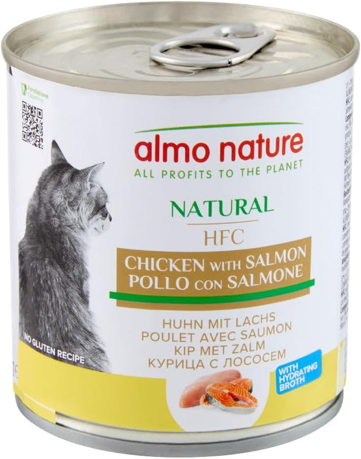 Almo Nature HFC Natural - Hrană umedă pentru pisici adulte - File de pui - de calitate umană, fără gluten și monoproteină - 280G, pachet de 12