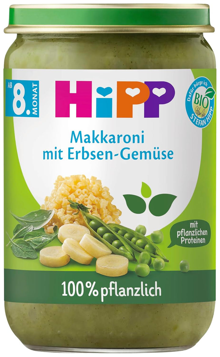 Hipp Organic Macaroane cu legume de mazăre, 220G, 6Pack (6X220G) Mama si Copilul Naty Shop Default Title