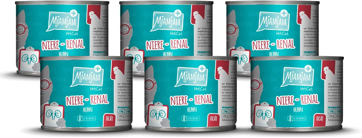 Mjamjam Vetcat - Hrană umedă premium pentru pisici - Dietă - Urinară - Pui, pachet de 6 (6 X 200G), fără cereale