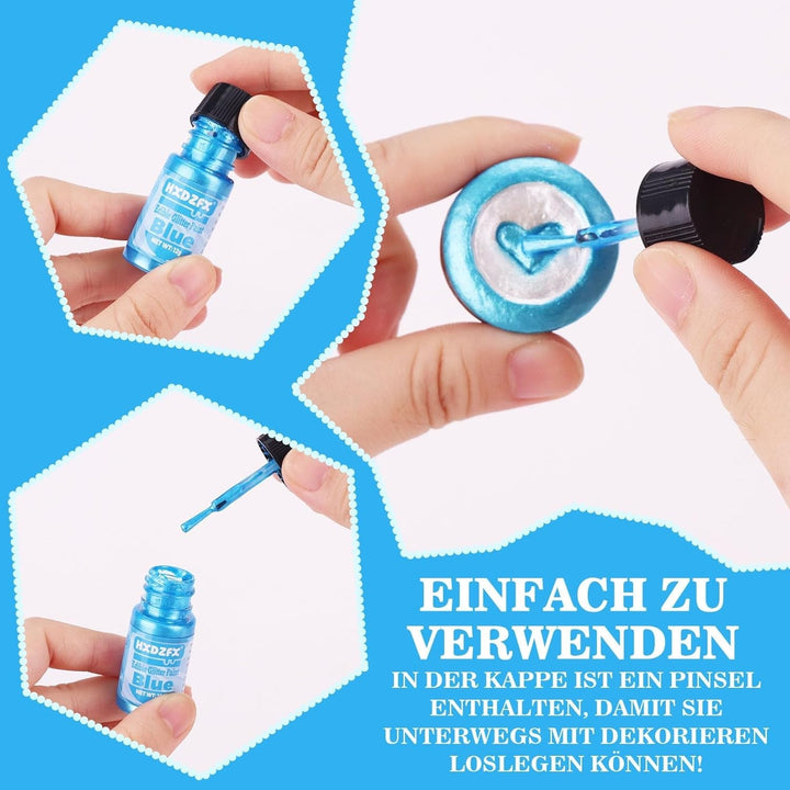 Glitter lichid comestibil - 2 × 12 grame Glitter Naty Shop