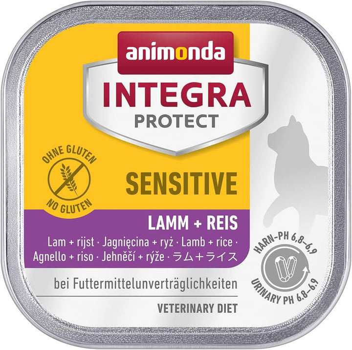 Animonda INTEGRA PROTECT Hrană umedă pentru pisici Sensitive Pure Pork (16 X 100G), recomandată de veterinari pentru alergii alimentare, hrană dietetică dezvoltată de veterinari pentru pisici adulte