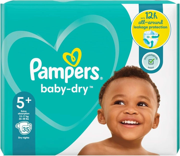 Scutece Pampers, versiunea clasica, diverse marimi Mama si Copilul Naty Shop 5+ (35 buc)