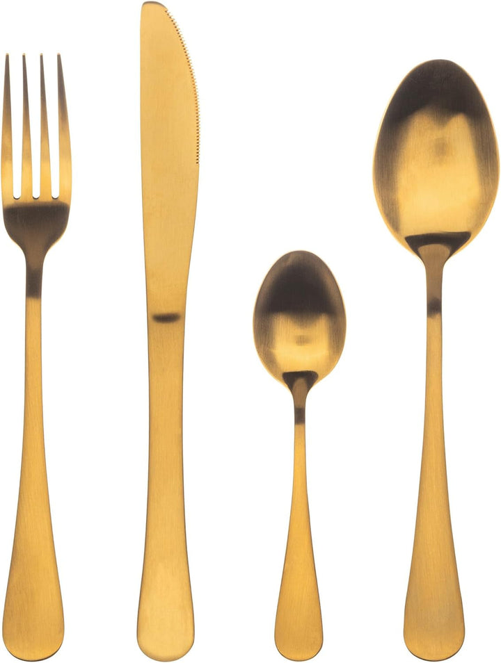 BERGNER MUNICH - Set de tacâmuri din oțel inoxidabil din 24 de piese Bucatarie Naty Shop Auriu 24 de bucăți