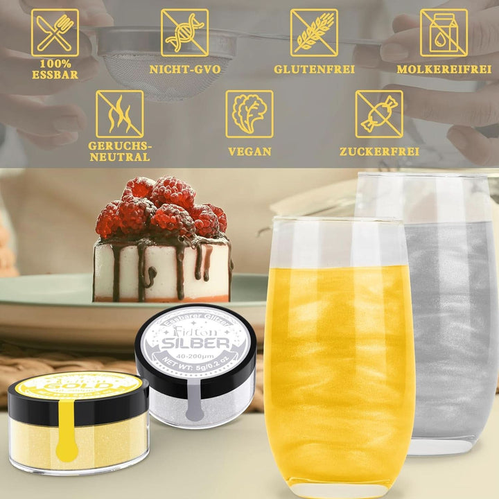 Glitter comestibil, pudra, 5 grame Glitter Naty Shop