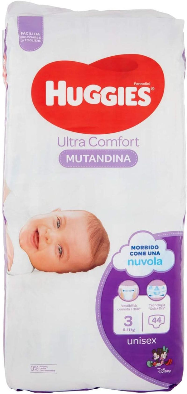 Pantaloni scutec Huggies marimea 3, 6-11 kg, 44 bucati Mama si Copilul Naty Shop