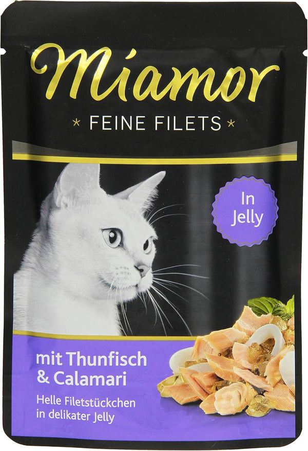 Fileuri fine în jeleu ton și calamari 24X100G