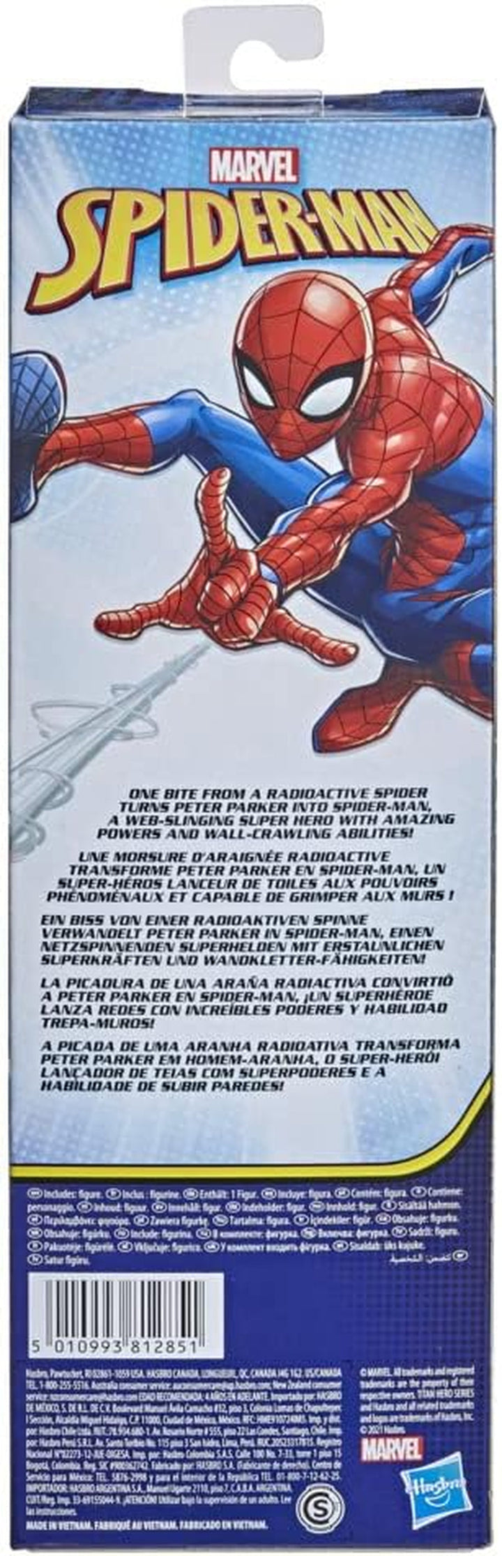 Marvel Titan Hero Series Spider-Man Action Figure, supererou înalt de 30 cm, cu membre mobile, compatibil cu alte jucării Spider-Man, pentru copii de peste 5 ani Action figures Naty Shop