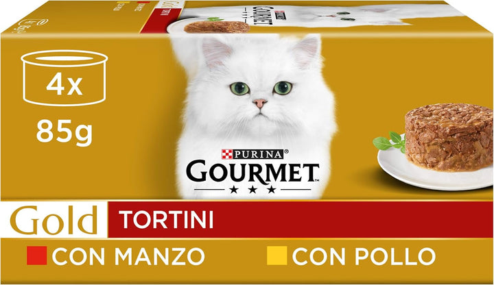 Hrană umedă pentru pisici Purina Gold Mousse cu pește oceanic 24 cutii 85G, cutie 24 X 85G