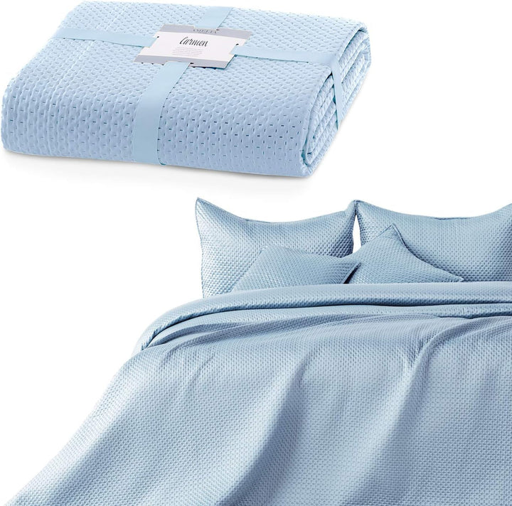 Ameliahome cuvertură de pat 200X220 Cm cuvertură de pat verde închis cu două fețe embosate Matt Satin Carmen Paturi si Cuverturi Besuche den AmeliaHome-Store Carmen gri 260X280 Cm