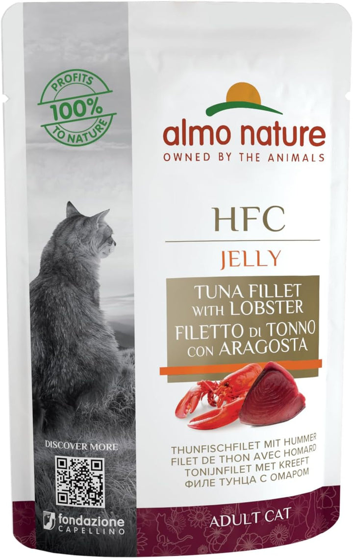Almo Nature HFC Jelly Hrană umedă pentru pisici cu ton și limbă-de-mare 24Pack (24 X 55G)